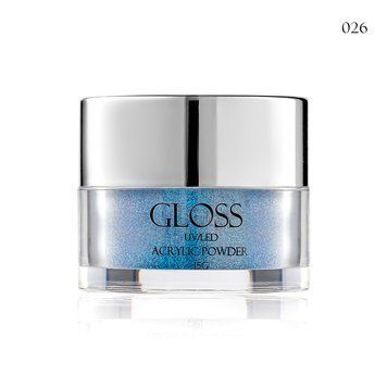 Акриловая пудра Acrylic Powder GLOSS 026, 15 г (бежевый с голубым микроблеском) 283026 фото
