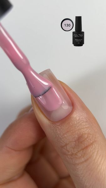 Гель-лак GLOSS 130 (бледно-кремовый камуфлирующий), 11 мл 17883 фото