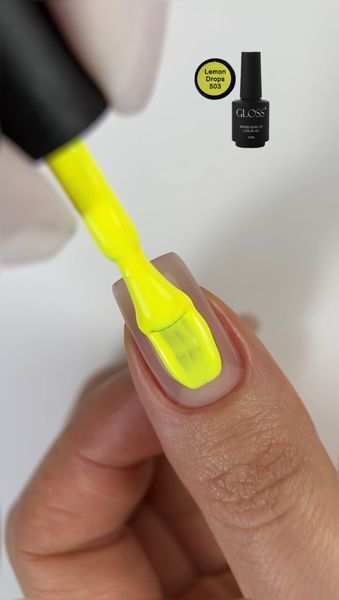 Гель-лак GLOSS Lemon Drops 503 (салатовый неоновый), 5 мл 94616 фото