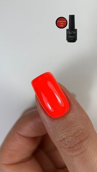 Гель-лак GLOSS Strawberry Taffy 500 (ярко-клубничный неоновый), 11 мл 793341 фото