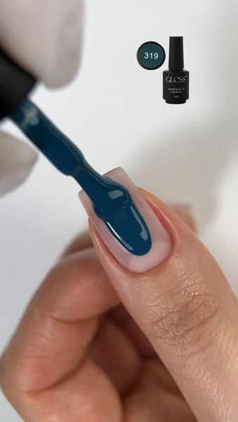 Гель-лак GLOSS 319 (темно-бирюзовый), 11 мл 955792 фото
