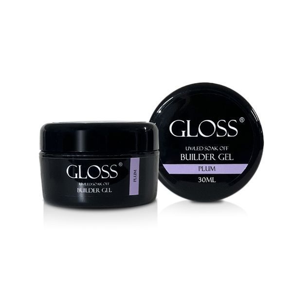 Билдер гель Builder Gel GLOSS Plum, 30 мл (светло-фиолетовый) 310756 фото