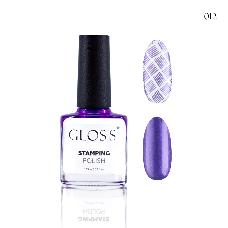 GLOSS Stamping polish 12, 8 ml (purple pearl)