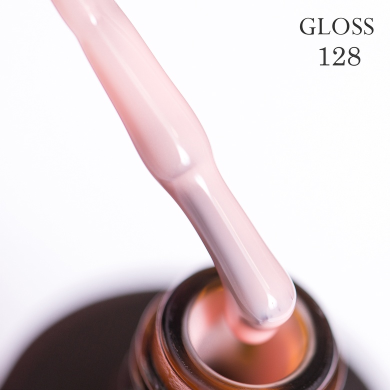 Гель-лак GLOSS 128 (кремово-рожевий камуфлюючий), 11 мл