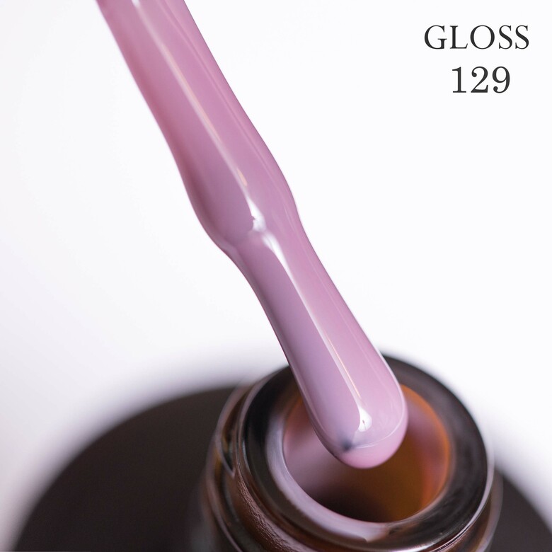 Гель-лак GLOSS 129 (розово-лиловый камуфлирующий), 11 мл