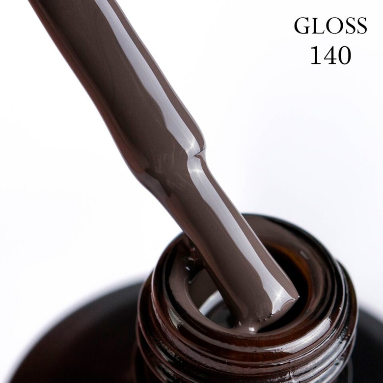 Гель-лак GLOSS 140 (коричнево-серый), 11 мл