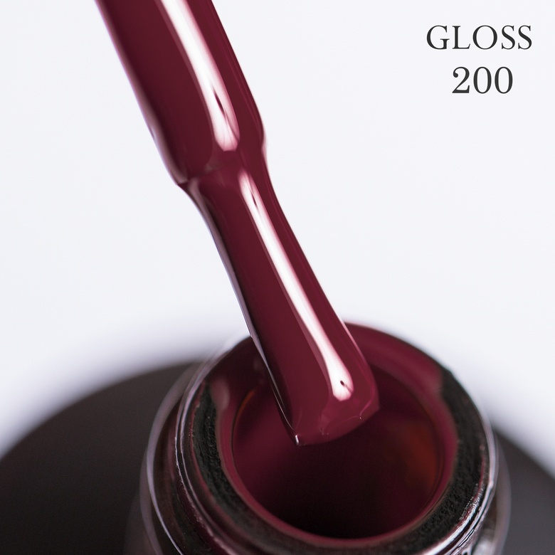 Гель-лак GLOSS 200 (темно-красный), 11 мл