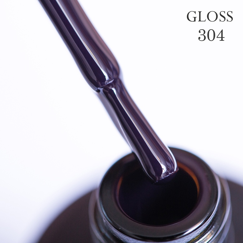 Гель-лак GLOSS 304 (темно-фиолетовый), 11 мл
