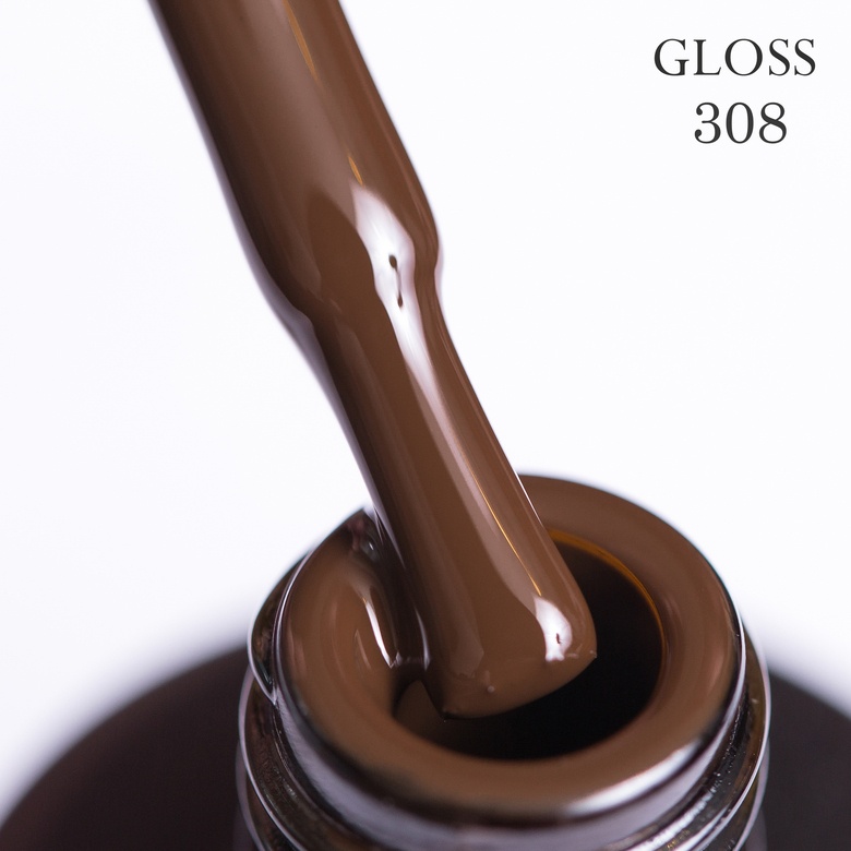Гель-лак GLOSS 308 (коричневый), 11 мл