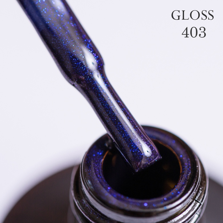 Гель-лак GLOSS 403 (темно-синий с микроблеском), 11 мл