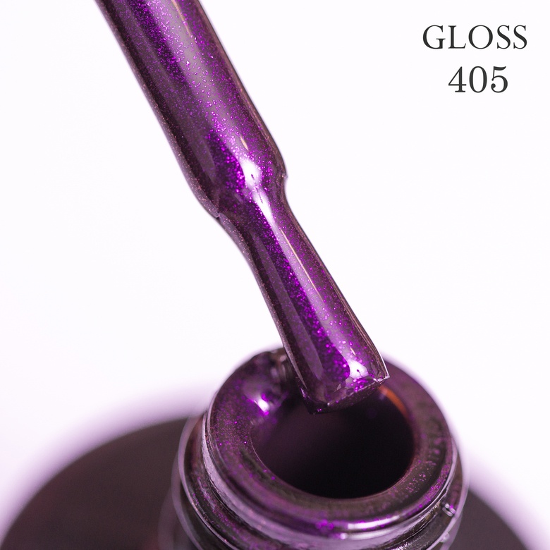 Гель-лак GLOSS 405 (фиолетовый с микроблеском), 11 мл