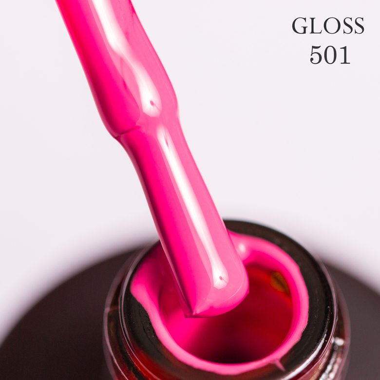 Гель-лак GLOSS 501 (ярко-розовый), 11 мл