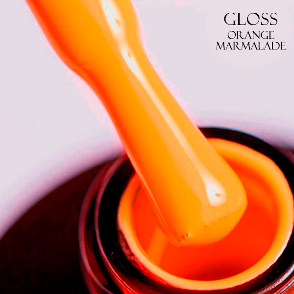 Гель-лак GLOSS Orange Marmalade 504 (ярко-оранжевый неоновый), 11 мл