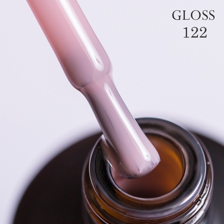 Гель-лак GLOSS 122 (бежево-розовый камуфлирующий), 11 мл