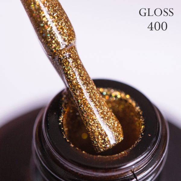 Гель-лак GLOSS 400 (золотисто-желтый с микроблеском), 11 мл