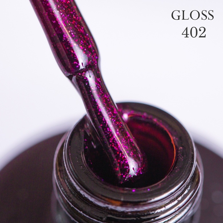 Гель-лак GLOSS 402 (сливовый с микроблеском), 11 мл