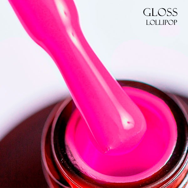 Гель-лак GLOSS Lollipop 501 (ярко-розовый неоновый), 11 мл