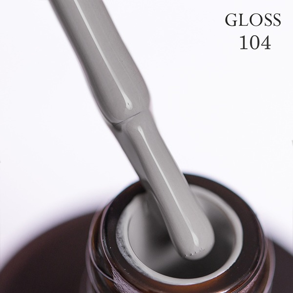 Гель-лак GLOSS 104 (классический серый), 11 мл
