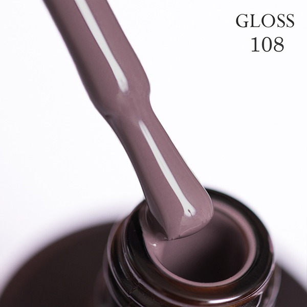 Гель-лак GLOSS 108 (лилово-коричневый), 11 мл