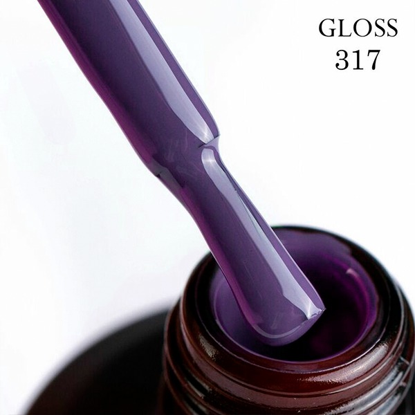 Гель-лак GLOSS 317 (приглушенный фиолетовый), 11 мл