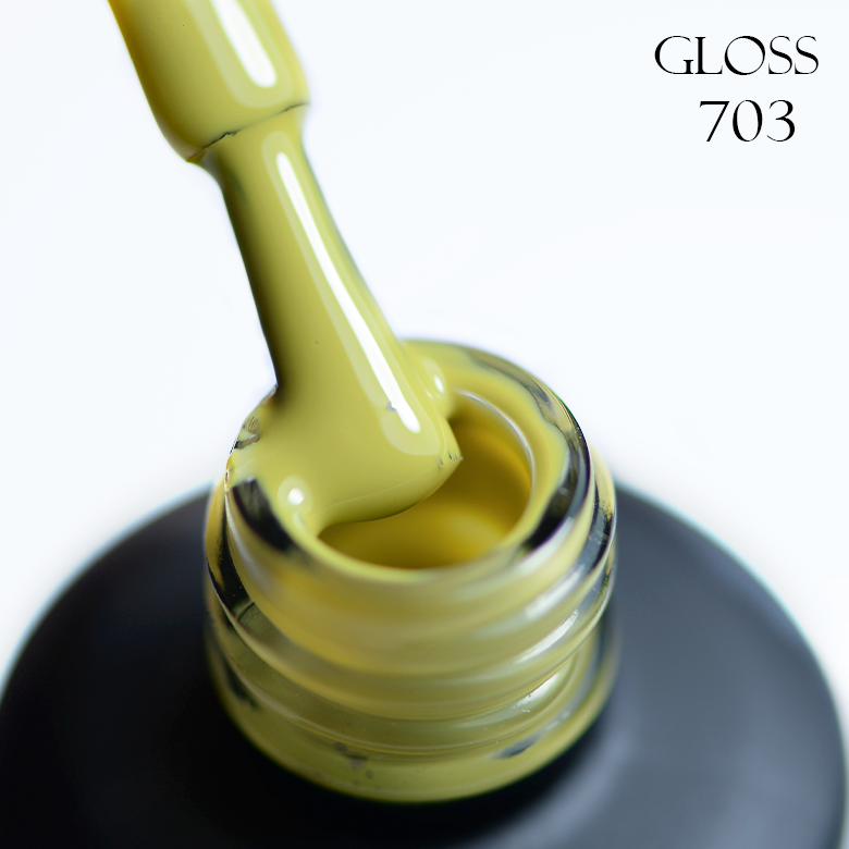 Гель-лак GLOSS 703 (желто-оливковый), 11 мл