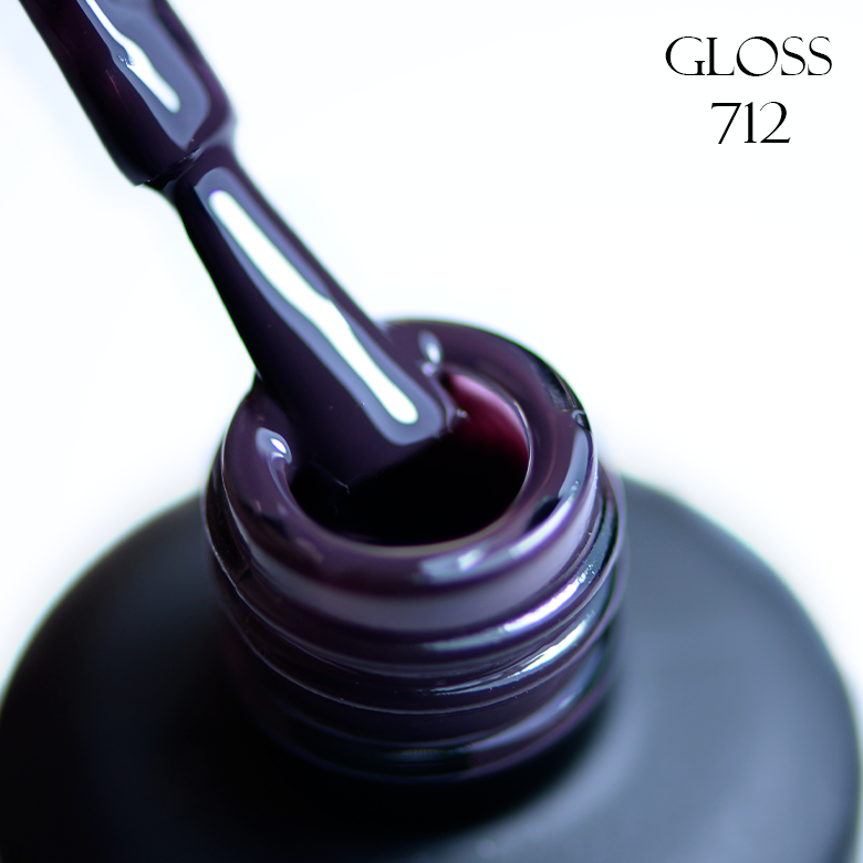 Гель-лак GLOSS 712 (черная смородина), 11 мл