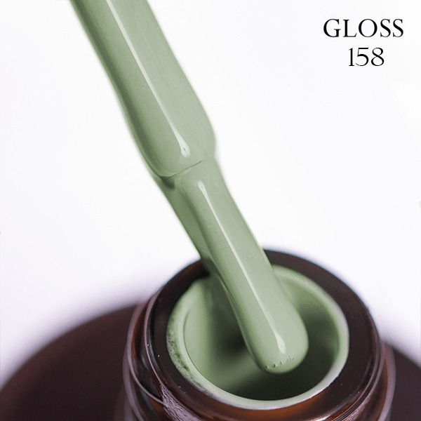 Гель-лак GLOSS 158 (серо-оливковый), 11 мл