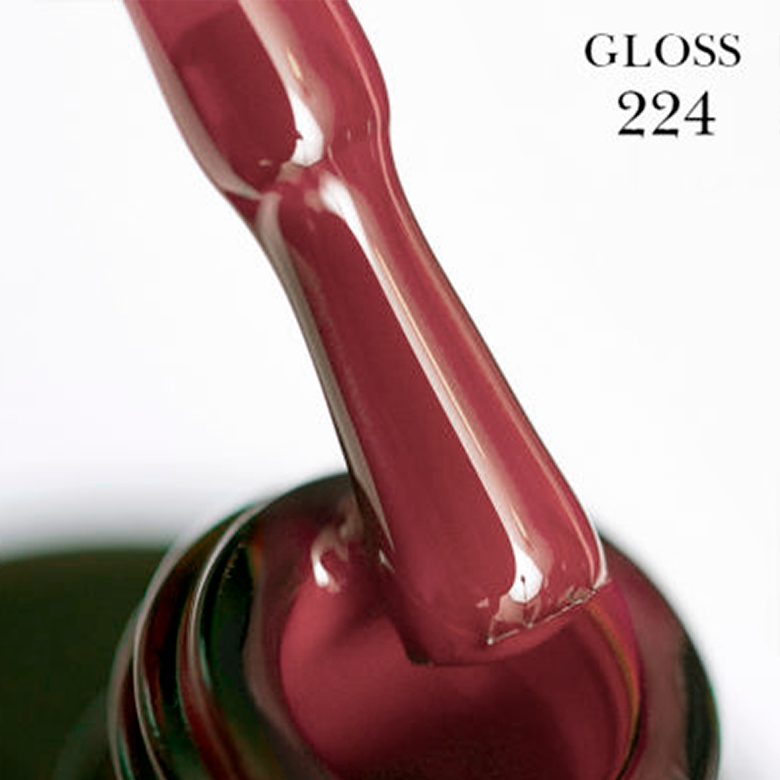 Гель-лак GLOSS 224 (спокойный винный), 11 мл