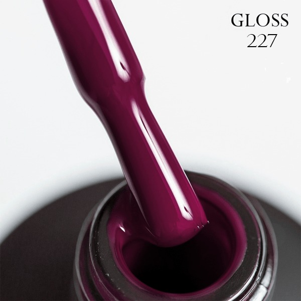 Гель-лак GLOSS 227 (темно-пурпурный), 11 мл