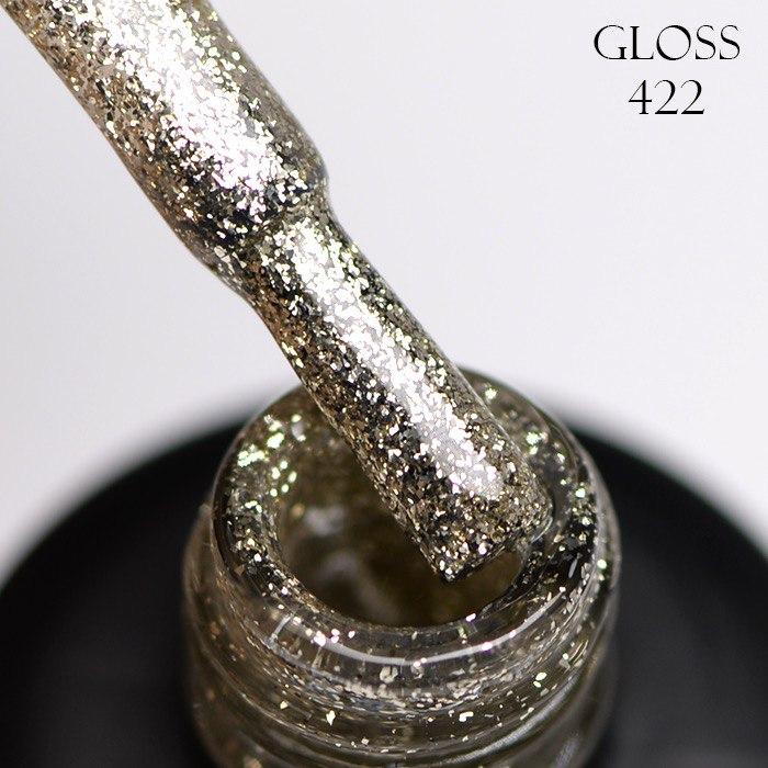 Гель-лак GLOSS 422 (біле золото з мікроблиском), 11 мл